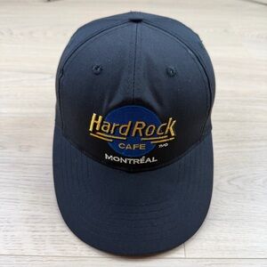 Vintage Hard Rock Cafe Montreal Snapback Hat Cap Unisex Mens Womens Black 90s